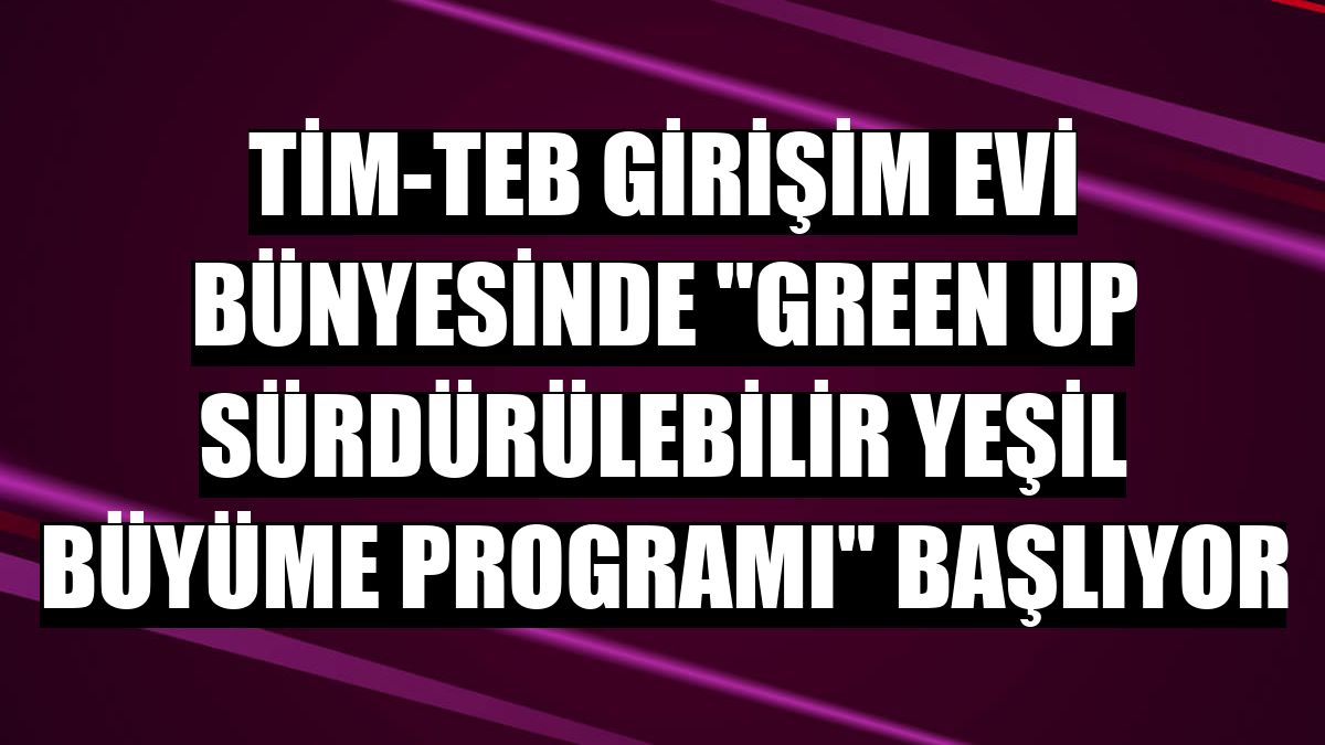 SÜRDÜRÜLEBİLİR YEŞİL BÜYÜME PROGRAMI